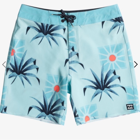 Billabong Other - Billabong Boys Aqua and Navy Palm Swim Shorts
US 7/8 slim
